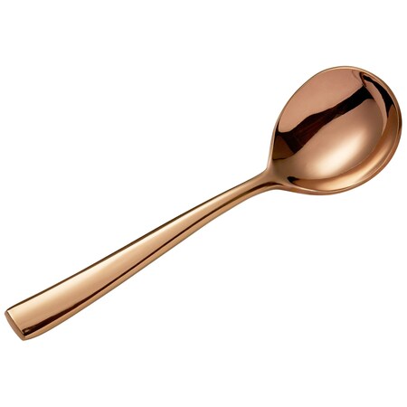 Bon Chef Manhattan, Bouillon Spoon, Mirror Finish, 18/10, 6.38" - Rose Gold , set of 12 S3001RG